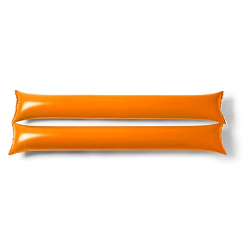 Packung mit 25 Paar aufblasbaren Klatschstäben, wiederverwendbar, laute Animationsstöcke für Partys, Veranstaltungen, Sport, Geburtstage und Feiern (Orange) von Genérico