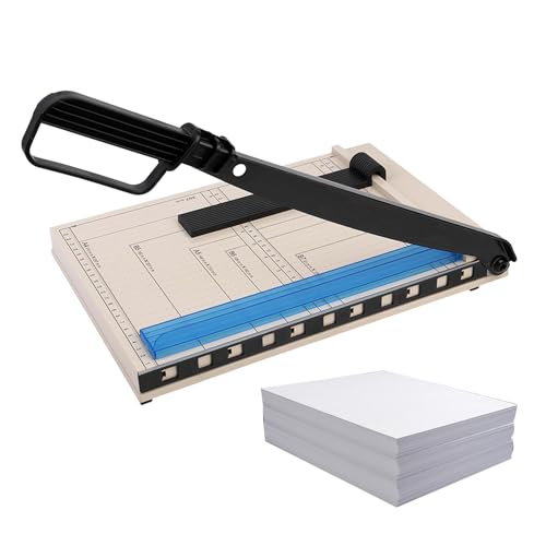 Papierschneider, gerader Papierschneider, klein und gerade, Papierschneidemaschine mit ergonomischem Griff für Leder, Metallfolien, Vliesstoffe, Fotograf von Genérico
