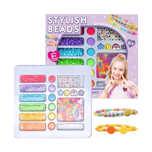 Perlenarmband Geschenkbox – Schmuck für Kinder | Beads Spielzeug Fun Craft Supply | Zubehör für Jugendliche für Erwachsene für Anfänger Reisen nach Hause erfüllen Perlenarmband Geschenkbox – Schmuck für Kinder | Beads Spielzeug Fun Craft Supply | Zubehör für Jugendliche für Erwachsene für Anfänger Reisen nach Hause erfüllen von Genérico