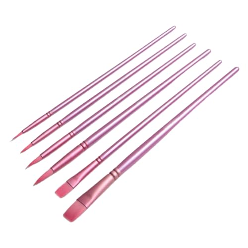 Pinsel-Set mit mehreren Oberflächen, 6-teilig, Kunstwerkzeuge für Acrylfarben, feine Nylon-Tipps für die Leinwand zum Zeichnen detaillierter Kunstwerke von Genérico
