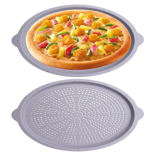 Pizzablech für Backofen, Pizzablech mit Löchern, spülmaschinenfest, für Zuhause und zum Teilen Pizzablech für Backofen, Pizzablech mit Löchern, spülmaschinenfest, für Zuhause und zum Teilen von Genérico