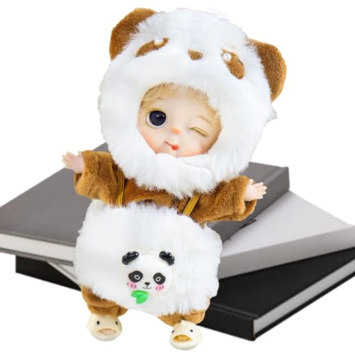 Plüschpuppen, Plüschpuppen, Lernpuppe für Kleinkinder, Reborn-Puppen mit abnehmbarer Panda-Kleidung, niedliche realistische Puppen, kleine Puppen für Mädchen und Jungen Plüschpuppen, Plüschpuppen, Lernpuppe für Kleinkinder, Reborn-Puppen mit abnehmbarer Panda-Kleidung, niedliche realistische Puppen, kleine Puppen für Mädchen und Jungen von Genérico
