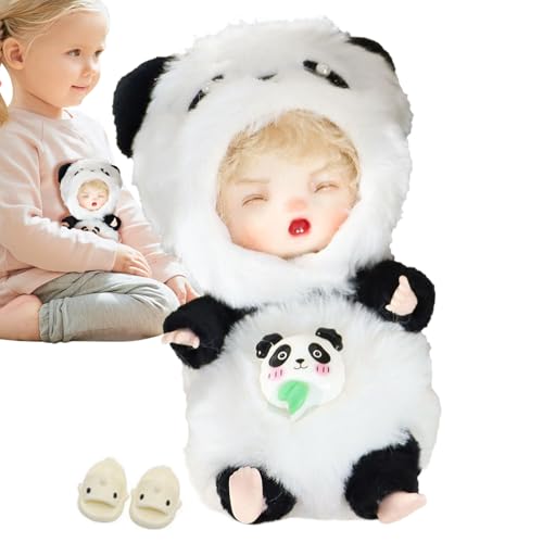 Plüschpuppen, Plüschpuppen, kleine Simulationspuppe, Reborn-Puppen mit abnehmbarer Panda-Kleidung, niedliche realistische Puppen, kleine Puppen für Mädchen und Jungen Plüschpuppen, Plüschpuppen, kleine Simulationspuppe, Reborn-Puppen mit abnehmbarer Panda-Kleidung, niedliche realistische Puppen, kleine Puppen für Mädchen und Jungen von Genérico