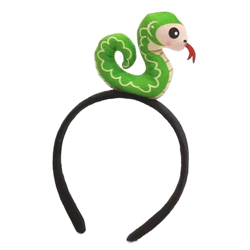 Plüschtier-Stirnband, Schlangenkopfschmuck für Kostüm, Cartoon-Schlangenstirnband, Kostümzubehör 2025, Zubehör für Silvesterfotos für Mädchen Plüschtier-Stirnband, Schlangenkopfschmuck für Kostüm, Cartoon-Schlangenstirnband, Kostümzubehör 2025, Zubehör für Silvesterfotos für Mädchen von Genérico