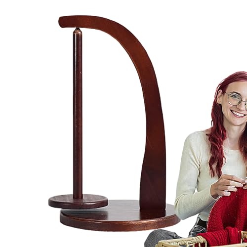 Rack für Garnrollen aus Holz, Halterung für Häkelgarn, Kugelhalter, Garnhalter für Bastelarbeiten, Ablage für Stickgarne, Pendelgarnspender mit von Genérico
