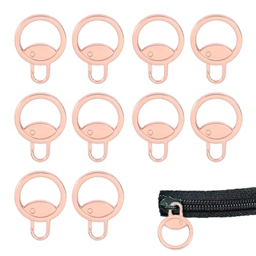 Reißverschlussgriff mit abnehmbarem Reißverschluss – abnehmbare Reißverschlussschieber aus Metall | 10 Stück Reißverschluss | Ersatz Reißverschlusskopf für Kleidung, Tasche von Genérico
