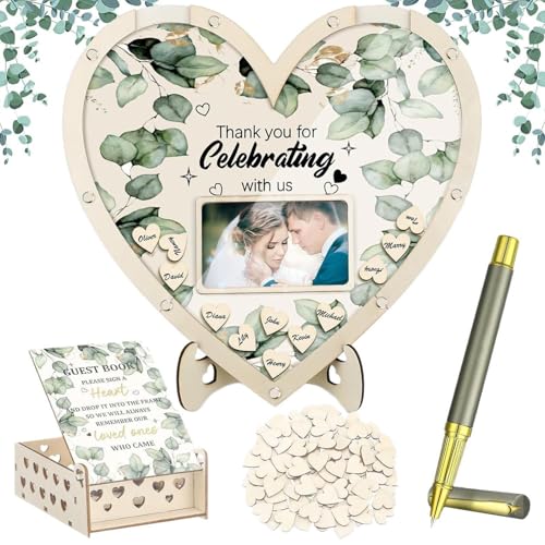 Romantische Hochzeitsunterschriften-Alternative – Wiederverwendbare Gästebuch-Alternative, herzförmige Empfangsdekoration, elegante Partyzubehör für die Zeremonie im Freien im Innenbereich Romantische Hochzeitsunterschriften-Alternative – Wiederverwendbare Gästebuch-Alternative, herzförmige Empfangsdekoration, elegante Partyzubehör für die Zeremonie im Freien im Innenbereich von Genérico