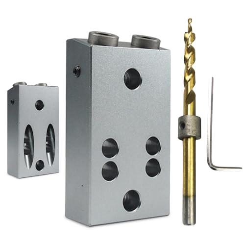 Schablone für schräge Taschenlöcher, Schablone für schräge Löcher für Schreinerarbeiten, Stanzschablone für schräge Löcher aus Metall für Holzbearbeitung, Stanzen von Genérico