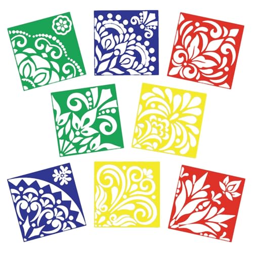 Schablonen aus zum Bemalen, wiederverwendbare Blumenschablonen, Wanddekorationsschablonen, Kunstschablonen, dekorative Malschablonen, Schablonen-Set für Bastelarbeiten von Genérico