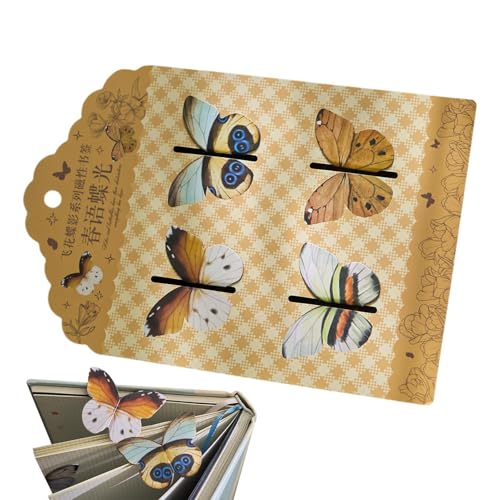 Schmetterling Lesezeichen - Elegant Metall Butterfly Bookmark, Vintage Book Marker | Niedlicher Seitenclip Halter, ästhetisches Lesezubehör, Geschenk für Buchliebhaber, dekoratives Lesezeichen Schmetterling Lesezeichen - Elegant Metall Butterfly Bookmark, Vintage Book Marker | Niedlicher Seitenclip Halter, ästhetisches Lesezubehör, Geschenk für Buchliebhaber, dekoratives Lesezeichen von Genérico