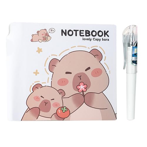 Schöne Notizbücher für Frauen, ästhetischer Kalender Capibara, Tierbuch zum Schreiben, Täglicher Organizer zum Planen, Zeichnen und Notizen von Genérico