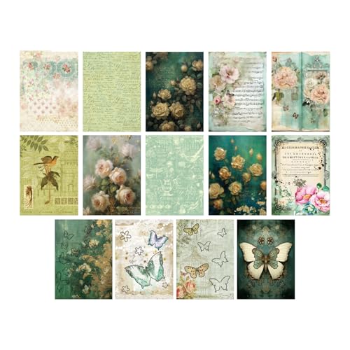 Scrapbooking-Kits für Erwachsene, Papier für Sammelalben, Scrapbooking-Tagebuch, Bastelpapier mit 3D-Schmetterling, Tagebuch, Scrapbook, Tagebuch, ästhetisch für Jugendliche von Genérico