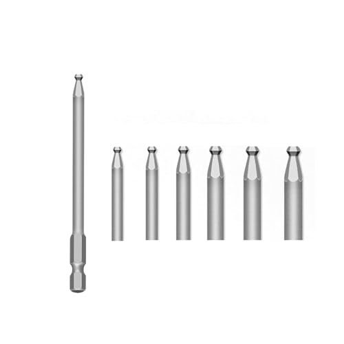 Sechskant-Schraubendreher-Bit-Set mit magnetischer Kugelspitze, Innensechskantschlüssel, S2 Sechskantschlüssel, metrischer Schraubendreher, Bohrspitzenadapter, Präzisionsschläger (100 mm, 6 Stück) von Genérico