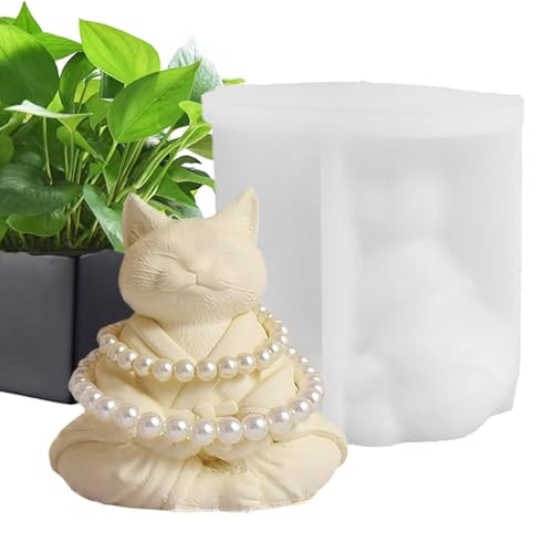 Seifenformen mit Silikonformen, Silikonform für Katzen, Aromatherapie-Kerzenform für Katzen, Tierseifenformen, Formen für Tierkerzen, Aromatherapie-Form von Genérico