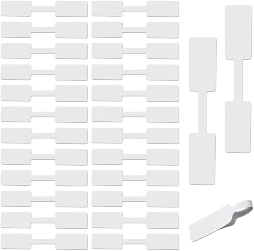 Selbstklebende Etiketten für Schmuck, 1000 Stück, 6 x 38 mm, weiß, Preisschilder auf Rolle für Halsketten, Ringe und Armbänder (6 x 38 mm) von Genérico