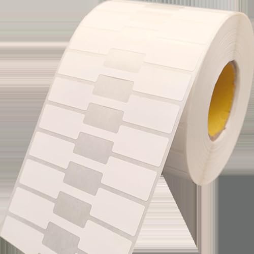 Selbstklebende Etiketten für Schmuck, 1000 Stück, 9 x 45 mm, weiß, Preisschilder auf Rolle für Halsketten, Ringe und Armbänder (9 x 45 mm) von Genérico