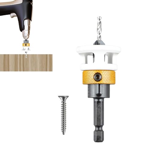 Senker-Bit-Set für Holz, Schnellwechsel-Bit-Set, Bohrer für Arbeitsplatte, Holzbearbeitungsbohrer mit einstellbarer Tiefe, robustes Kegelbohrer-Set, B Senker-Bit-Set für Holz, Schnellwechsel-Bit-Set, Bohrer für Arbeitsplatte, Holzbearbeitungsbohrer mit einstellbarer Tiefe, robustes Kegelbohrer-Set, B von Genérico