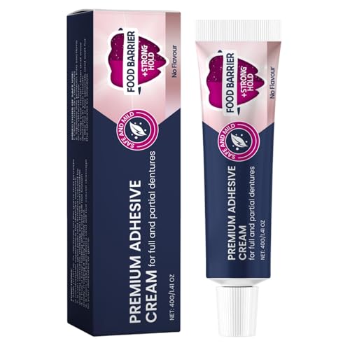 Sicherer Kleber für falsche Zähne, Klebstoff für falsche Zähne, 40 g, für einen sicheren Halt, Haftcreme, extra starker Halt für Super-Teile von Genérico