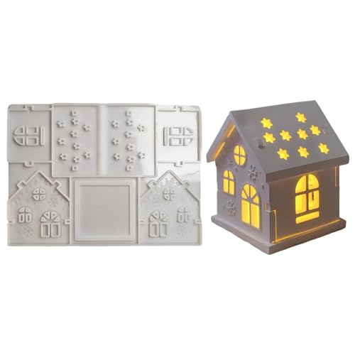 Silikonform Haus - Silikonformen Gießformen | Silikonform für Weihnachten, Kerzenhalter | Kerzenform in Hausform | Gießformen Haus Silikonform Haus - Silikonformen Gießformen | Silikonform für Weihnachten, Kerzenhalter | Kerzenform in Hausform | Gießformen Haus von Genérico