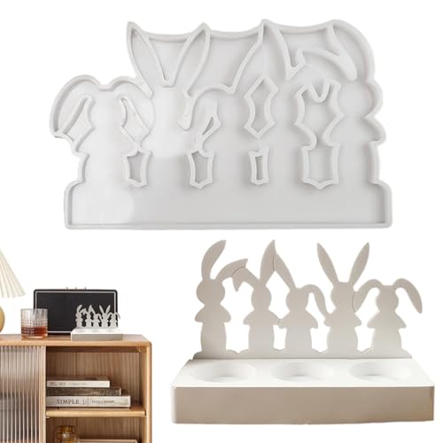 Silikonform für Kaninchen – handgefertigtes Seifengeschenk | Kerzenform aus Harz | Kunst, Egg Bunny Ostern, Blumenhalter, Kuchendekorationswerkzeuge für Zuckerhandwerk, von Genérico