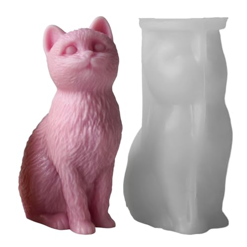 Silikonform für Katze, Silikonform, Bastelbedarf, Kerzengießformen aus Harz, Werkzeuge für die Handhabung von Formen für den Schreibtisch, Epoxidharz zur Dekoration Silikonform für Katze, Silikonform, Bastelbedarf, Kerzengießformen aus Harz, Werkzeuge für die Handhabung von Formen für den Schreibtisch, Epoxidharz zur Dekoration von Genérico
