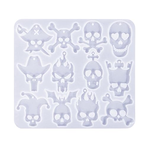 Silikonschablone für Halloween, Form zum Basteln mit Loch, Silikonform für Bastelarbeiten, Halloween-Schmuck, Epoxid-Gussform für Halskette, Armband, Silikonschablone für Halloween, Form zum Basteln mit Loch, Silikonform für Bastelarbeiten, Halloween-Schmuck, Epoxid-Gussform für Halskette, Armband, von Genérico