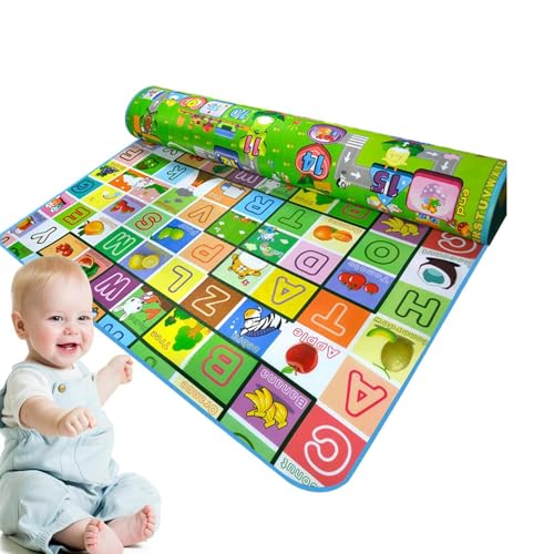Spielunternehmen | Spielmatten für Kinder aus weichem Schaumstoff ohne Verrutschen, leicht, Kindergartenteppich 200 x 180 cm, doppelseitiges pädagogisches Muster für, Mädchen, G von Genérico