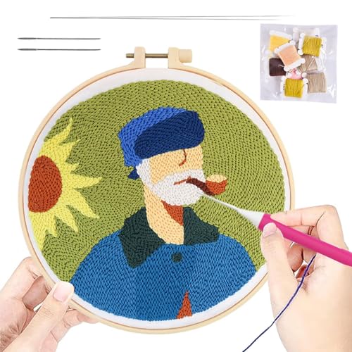 Stanznadel-Set, Cartoon-Muster, Lochstickerei, für Erwachsene, Stickerei, Nähen, Handarbeit, Zubehör für Stickerei, Enthusiasten von Genérico