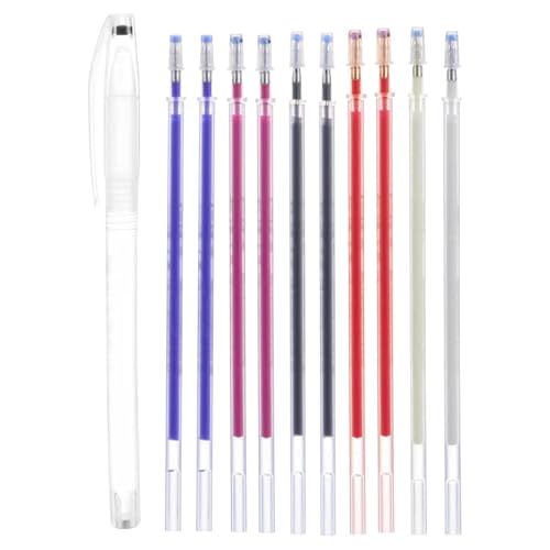 Stoffmarker zum Nähen, Set mit Stoffmarkern mit 10 Ersatzminen | Kugelschreiber-Set, die bei hoher Temperatur verschwinden für , Basteln und Bekleidung Stoffmarker zum Nähen, Set mit Stoffmarkern mit 10 Ersatzminen | Kugelschreiber-Set, die bei hoher Temperatur verschwinden für , Basteln und Bekleidung von Genérico