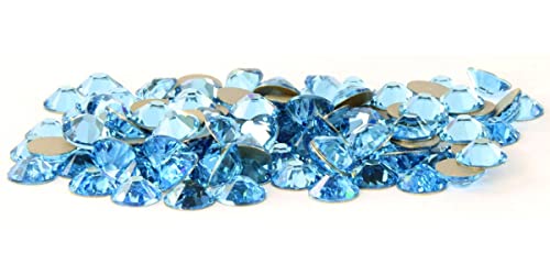 Swarovski Strasssteine zum Aufbügeln, Aquamarine, hellblau Hotfix (SS34 (7,10-7,30 mm) 5 mm, 144 Stück von Generico