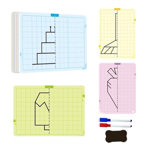 Symmetrisches Zeichenbrett mit Gitter, Kunstset zum Zeichnen mit abwischbarem Gitter für Kinder, Spielzeug zum Malen und für Kunstaktivitäten, STEM für Schulen, Kindergärten und Kindergärten Symmetrisches Zeichenbrett mit Gitter, Kunstset zum Zeichnen mit abwischbarem Gitter für Kinder, Spielzeug zum Malen und für Kunstaktivitäten, STEM für Schulen, Kindergärten und Kindergärten von Genérico