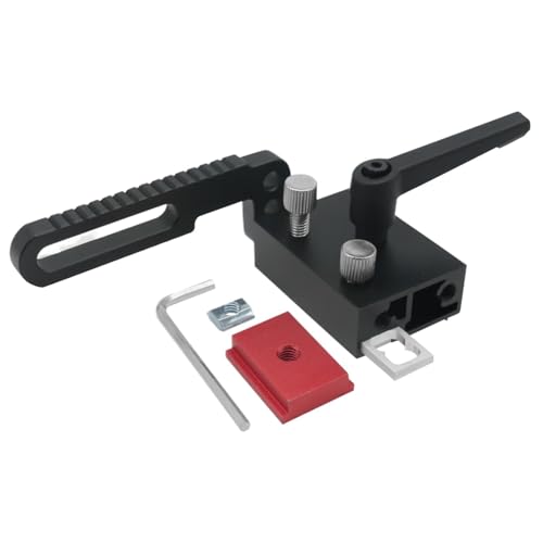T -Track Mitre Stop 75 Type verstellbarer Block aus Aluminiumlegierung, manueller Holzbearbeitungsbegrenzer, Präzisionsschlitzzäune, präzise abgestuftes Aluminium, Tischsägenzubehör von Genérico