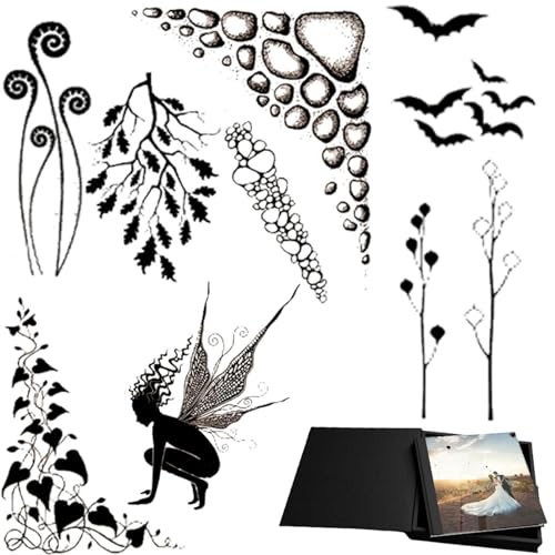 Tagebuchstempel – Transparente Stempel für Scrapbooking zum Basteln | Transparente Stempel für Straßenschilder für Reisen zur Dekoration von Weihnachtskarten und Scrapbooking von Genérico