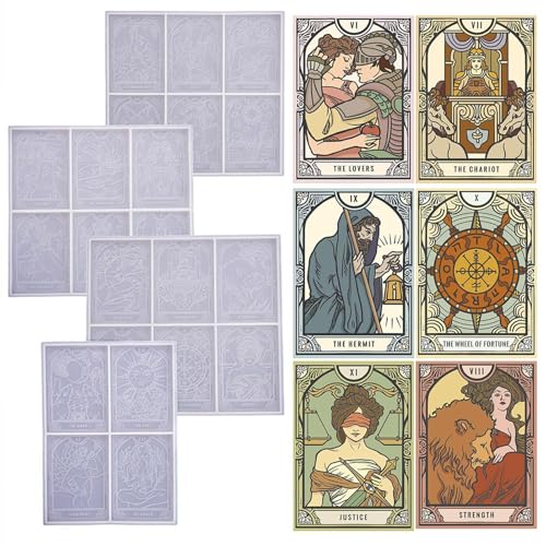 Tarotkartenformen für Harz, Tarotgussformen aus Harz, Epoxidharz für Bastelarbeiten, Anhänger, Schmuck, Dekoration von Genérico