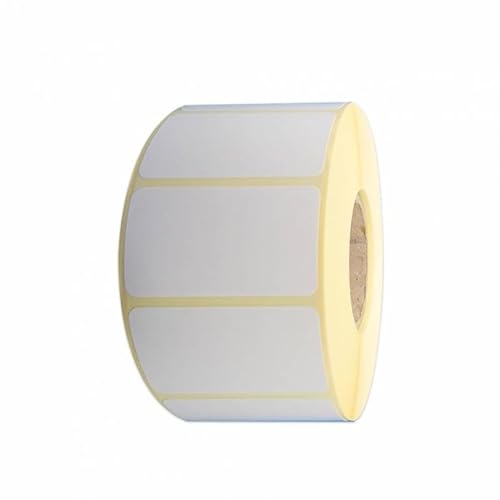 Thermoetiketten, selbstklebend, 40 x 25 mm, 5.000 Stück, wasserfest und kratzfest, Kern 40 mm (40 x 25 mm) von Genérico