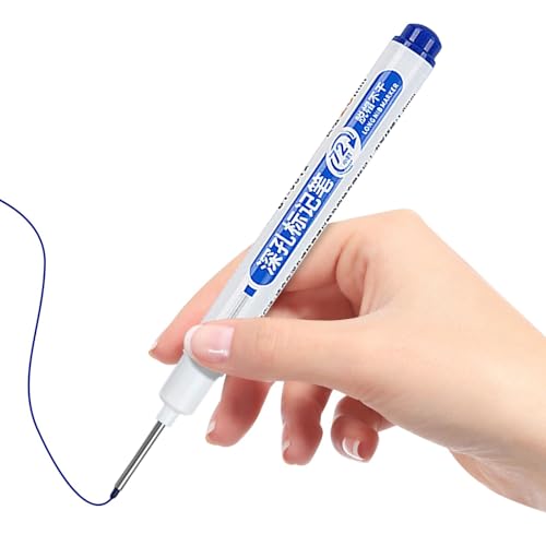 Tieflochmarker – Marker mit langer Spitze, tragbar, wasserdicht, lange Bohrmarker für Holzarbeiten, Zubehör Tieflochmarker – Marker mit langer Spitze, tragbar, wasserdicht, lange Bohrmarker für Holzarbeiten, Zubehör von Genérico
