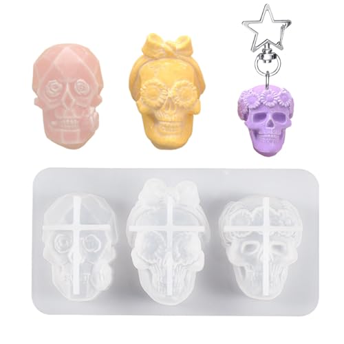 Totenkopfformen für Harz, Silikonform aus Epoxidharz, Totenkopf-Kerzenform, Heimdekoration, Basteln für Schlüsselanhänger und Armbänder, Harzform Totenkopfformen für Harz, Silikonform aus Epoxidharz, Totenkopf-Kerzenform, Heimdekoration, Basteln für Schlüsselanhänger und Armbänder, Harzform von Genérico