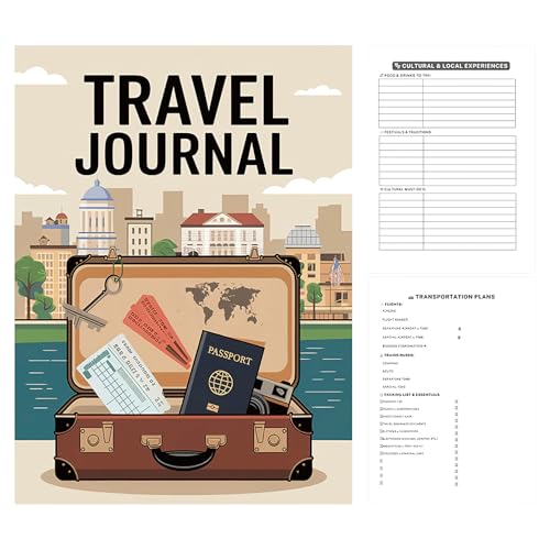 Travel Journal Notebook – Notebooks und Journals | Notizblock mit Checkliste, laminierter Einband mit Aufbewahrungstasche, Mehrzweck-Notizblock für schriftliche Aufzeichnungen Travel Journal Notebook – Notebooks und Journals | Notizblock mit Checkliste, laminierter Einband mit Aufbewahrungstasche, Mehrzweck-Notizblock für schriftliche Aufzeichnungen von Genérico