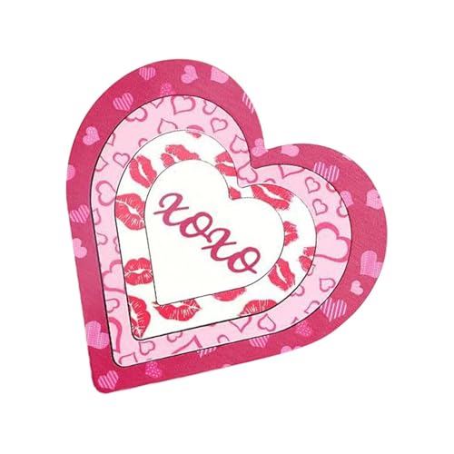 Valentines Day Wooden Table Decor, Valentines Table Sign, Double-Sided Wood Heart Signs 4 Pieces, Tiered Tray Sign Farmhouse Tabletop Centerpiece, Herzförmige Dekoration für Schlafzimmer, Tischdecke Valentines Day Wooden Table Decor, Valentines Table Sign, Double-Sided Wood Heart Signs 4 Pieces, Tiered Tray Sign Farmhouse Tabletop Centerpiece, Herzförmige Dekoration für Schlafzimmer, Tischdecke von Genérico