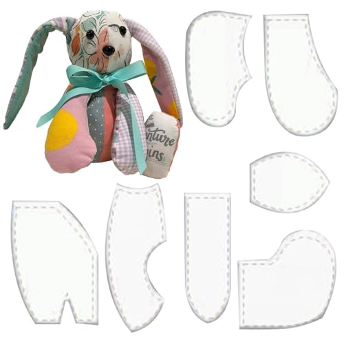 Vorlage aus Memory- – -Nähmuster | Bunny Template Set | einfache Nähmuster, niedliches Häschen-Erinnerungs-Lineal, handgefertigtes Nähset für von Genérico