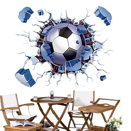 Wandaufkleber, Fußball-Wandaufkleber, sportlich, visuelle Wandaufkleber, zerrissene Kugel, Wandaufkleber, Wandsticker für Kinder, Wandaufkleber, Fußball-Wandaufkleber, sportlich, visuelle Wandaufkleber, zerrissene Kugel, Wandaufkleber, Wandsticker für Kinder, von Genérico
