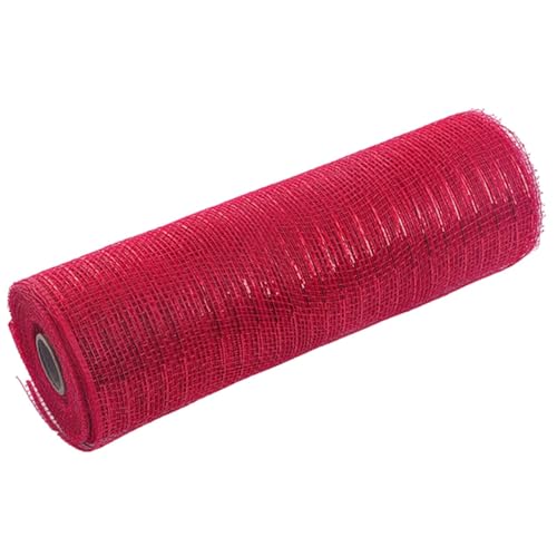 Weihnachtsband mit Kabel, breites Band für Weihnachtsbaum | Weihnachtsnetz für Kränze | 25,4 cm x 90 m exquisites Weihnachtsband für die Dekoration zu Hause von Genérico