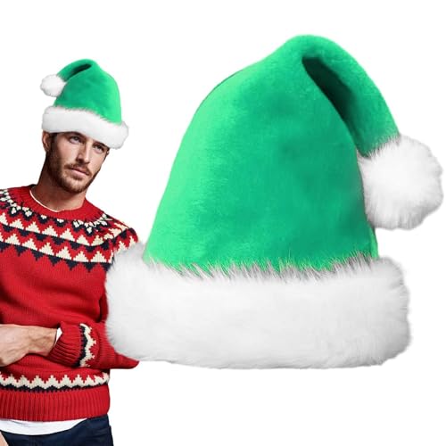Weihnachtshut | flauschige Weihnachtsmannmütze | bunte Weihnachtsmütze | warme Weihnachtsmütze, Uni, Geschenk für Kinder und Erwachsene, Partyzubehör Weihnachtshut | flauschige Weihnachtsmannmütze | bunte Weihnachtsmütze | warme Weihnachtsmütze, Uni, Geschenk für Kinder und Erwachsene, Partyzubehör von Genérico