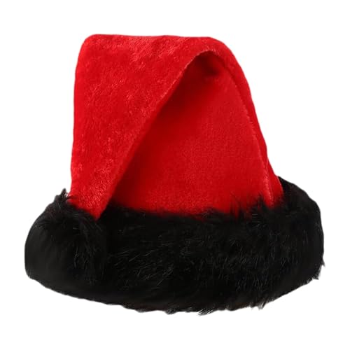 Weihnachtsmütze – warme Weihnachtsmütze mit schwarzen Manschetten | Weihnachtsmann-Hut-Verzierungen für Erwachsene | Weihnachtsmütze für Erwachsene | Weihnachtsmütze für Erwachsene | Hüte Weihnachtsmütze – warme Weihnachtsmütze mit schwarzen Manschetten | Weihnachtsmann-Hut-Verzierungen für Erwachsene | Weihnachtsmütze für Erwachsene | Weihnachtsmütze für Erwachsene | Hüte von Genérico