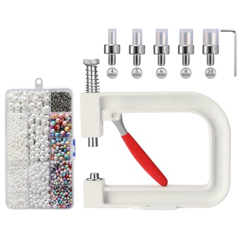 Werkzeugset zum Anbringen von Perlen | Perlenpresser | Kit zur Herstellung von Schmuck mit Perlenbefestigung für Anfänger, Taschen, Schuhe, Ohrringe, Brautkleider, So Werkzeugset zum Anbringen von Perlen | Perlenpresser | Kit zur Herstellung von Schmuck mit Perlenbefestigung für Anfänger, Taschen, Schuhe, Ohrringe, Brautkleider, So von Genérico