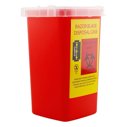 Wiederverwertung von Nadellöchern: Lagerung von medizinischen Abfällen, Nadelentsorgungseinheit, 1 l Klingenbox mit großem Fassungsvermögen, sicherer Verriegelungsdeckel, Bar-Werkzeug von Genérico