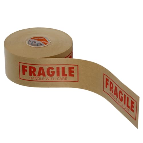 Zerbrechliches Klebeband, Paketband, zerbrechliches Verpackungsband, Rolle zerbrechliches Warnklebeband, braunes Papierband für Verpackungen, multifunktionales Verpackungsband von Genérico