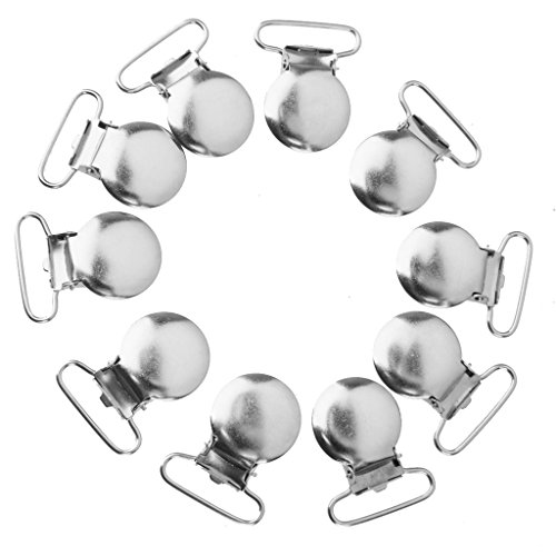 10 Stück Klammern, rund, Form Loller, Strapsgürtel mit 2,5 cm Einsatz aus Kunststoff von Générique