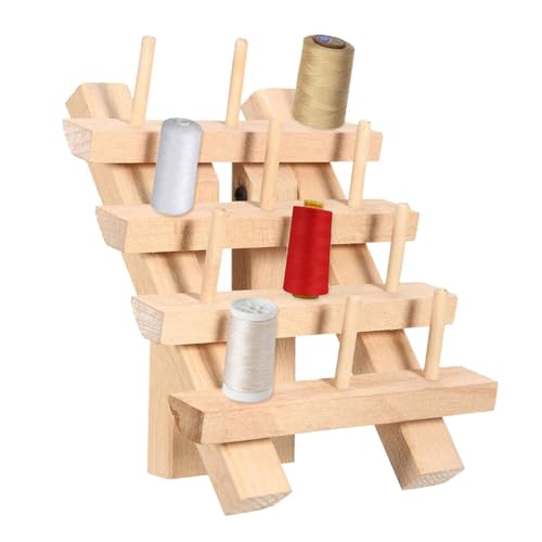 12 Spulenfädenhalter – Netzhalter aus Holz mit Wandhaken | Faltbares Spulenregal | Organizer für Stickerei zum Nähen für Kreuzstiche, repariert von Générique