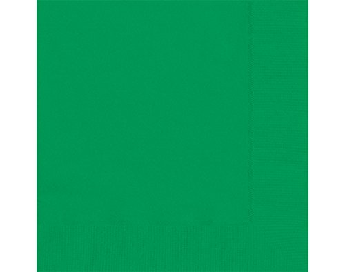 Papierservietten - 16,5 cm - Smaragdgrün - Packung mit 20 Stück von Unique Party
